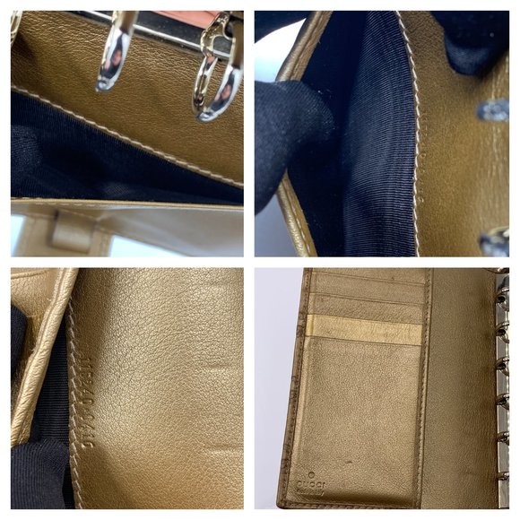 Authentic Gucci GG Golden Brown 6-ring Agenda - Picture 8 of 9